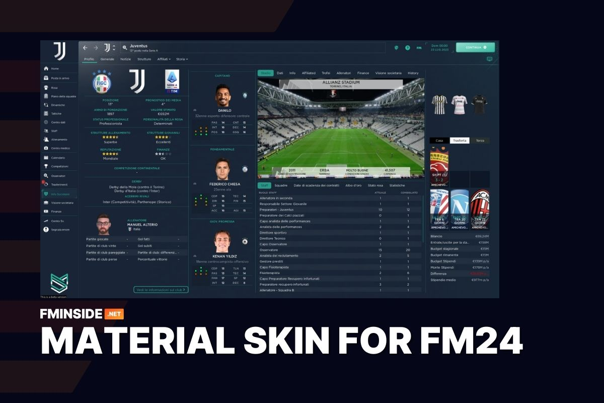 Material Skin FMInside Football Manager Community