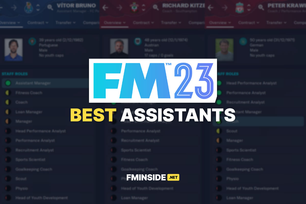 FM23 Best Assistant Managers Football Manager 2024 FM24 FM2024