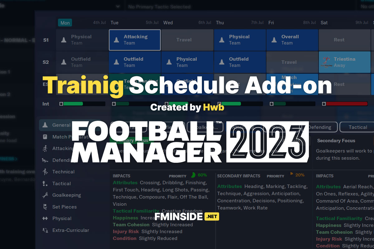 FM23 Training Schedule Add-on - FMInside Football Manager Communnity