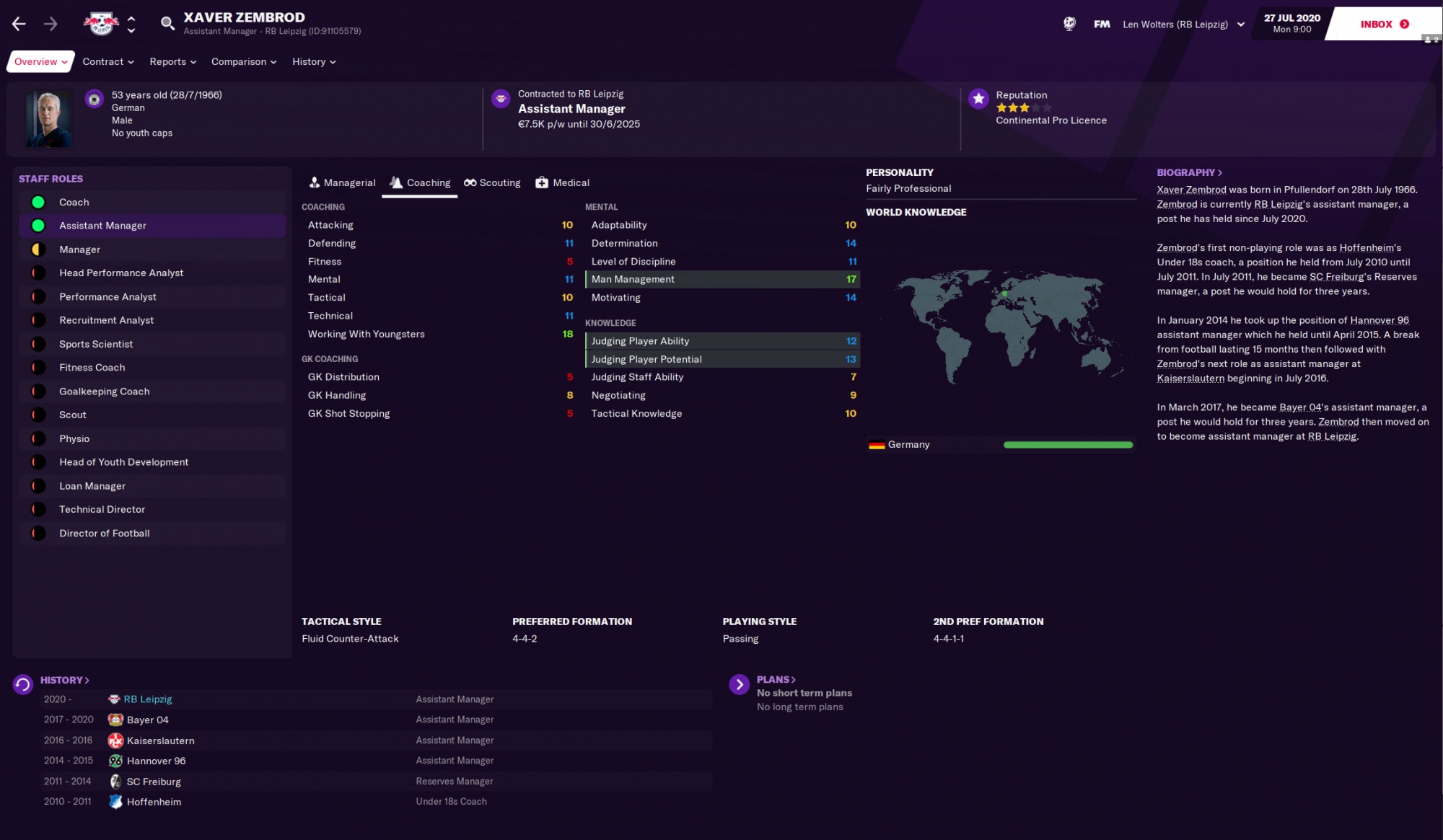 Coaching Attributes Football Manager 2021