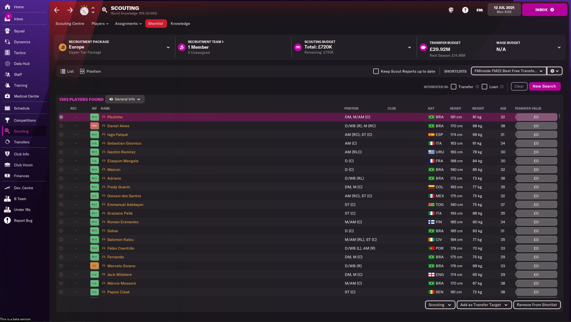 How to Find Free Agents in Football Manager - FMBrotherhood